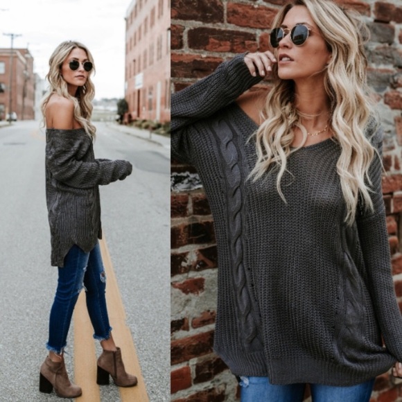 New! Cross-Back Knit Sweater - Picture 3 of 7